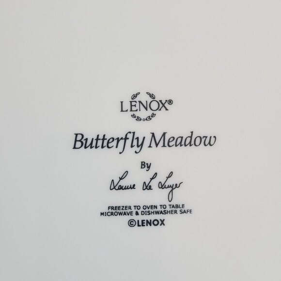 Lenox Butterfly Meadow Round Serving Platter 12" Floral & Butterfly Tray - Picture 6 of 9